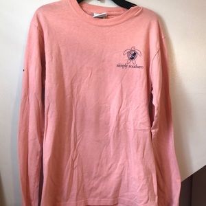 Coral Simply southern tee shirt